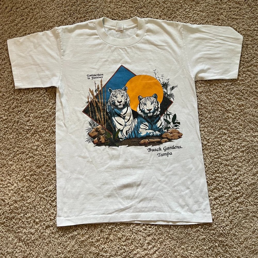 Vintage Wildlife T-Shirt White M/L